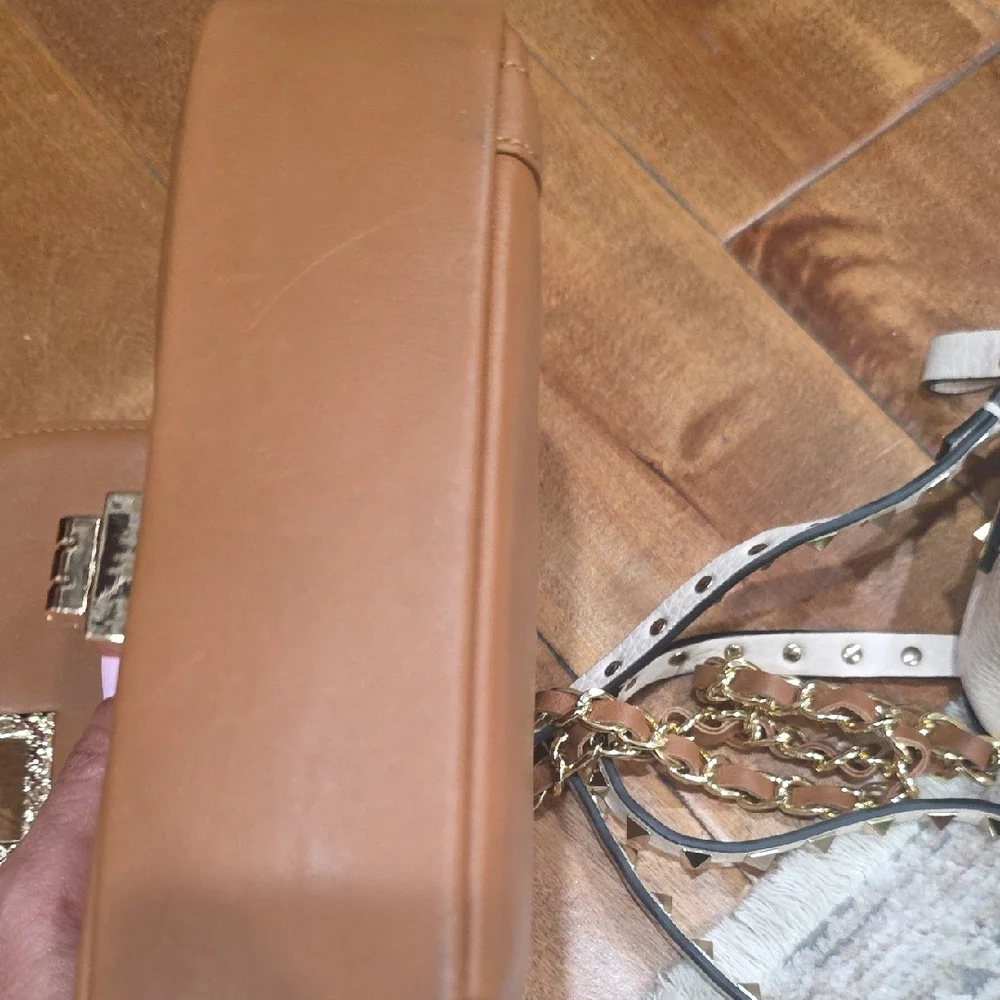Valentino Camel Leather Crossbody Bag - Picture 9 of 10